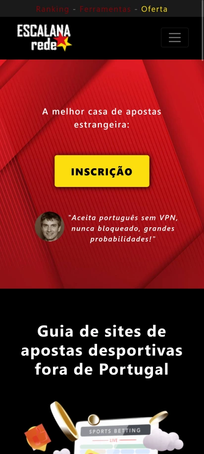 Escalana Rede Captura de tela da página inicial