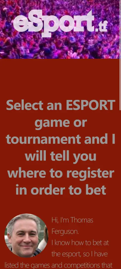 Esport.tf Homepage Screenshoot