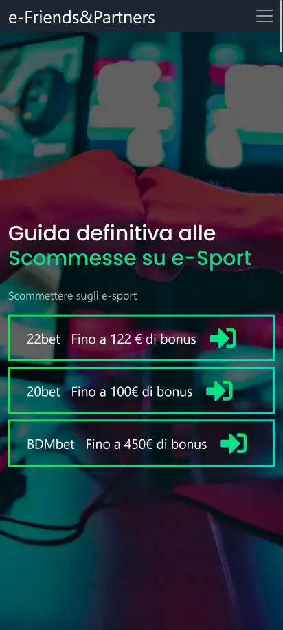 Friends and Partners Screenshot della homepage