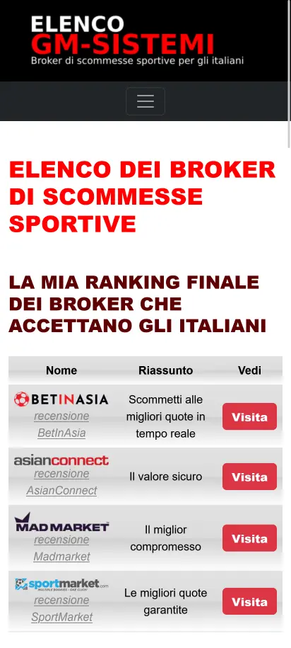 GM-sistemi Screenshot della homepage