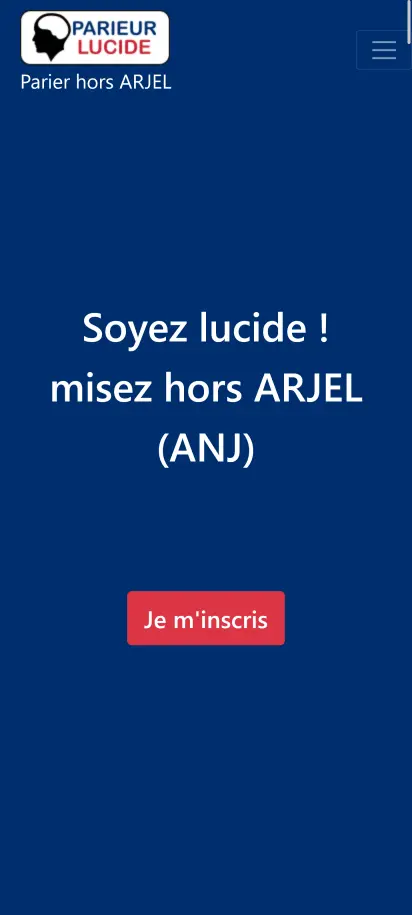 Parieur Lucide Capture d'écran de la page d'accueil